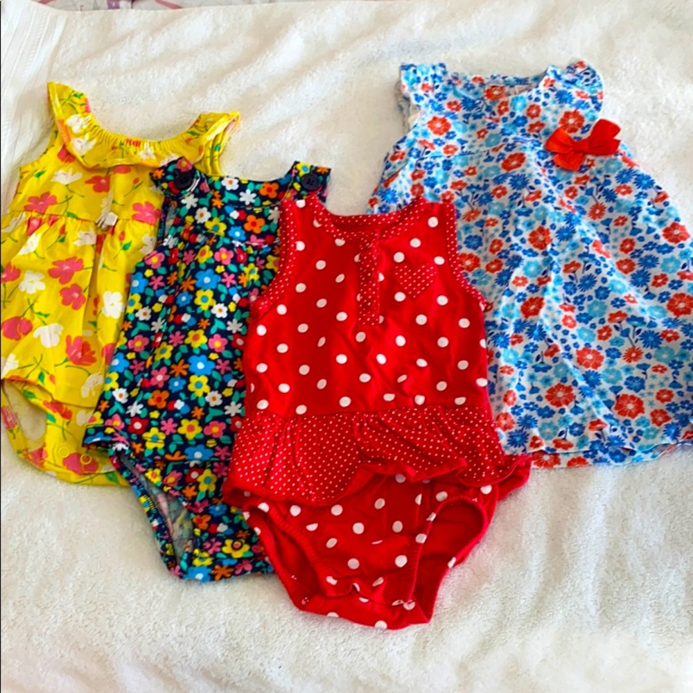 9 Month Girl One Piece and Dress Lot